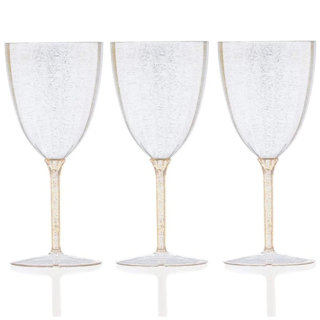 7 Oz Pack of 16 Disposable Plastic Wine Glasses J829