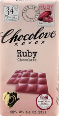 Ruby Cacao 34% Chocolate Bar, 3.1 Ounce A3653