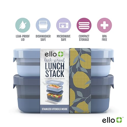 2-Pack Plastic Food Storage Container Bento Box Z925555