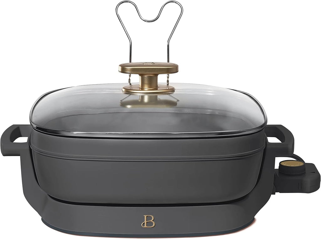 5-in-1 Electric Expandable Skillet, Oyster Gray, Up to 7 QT R625972