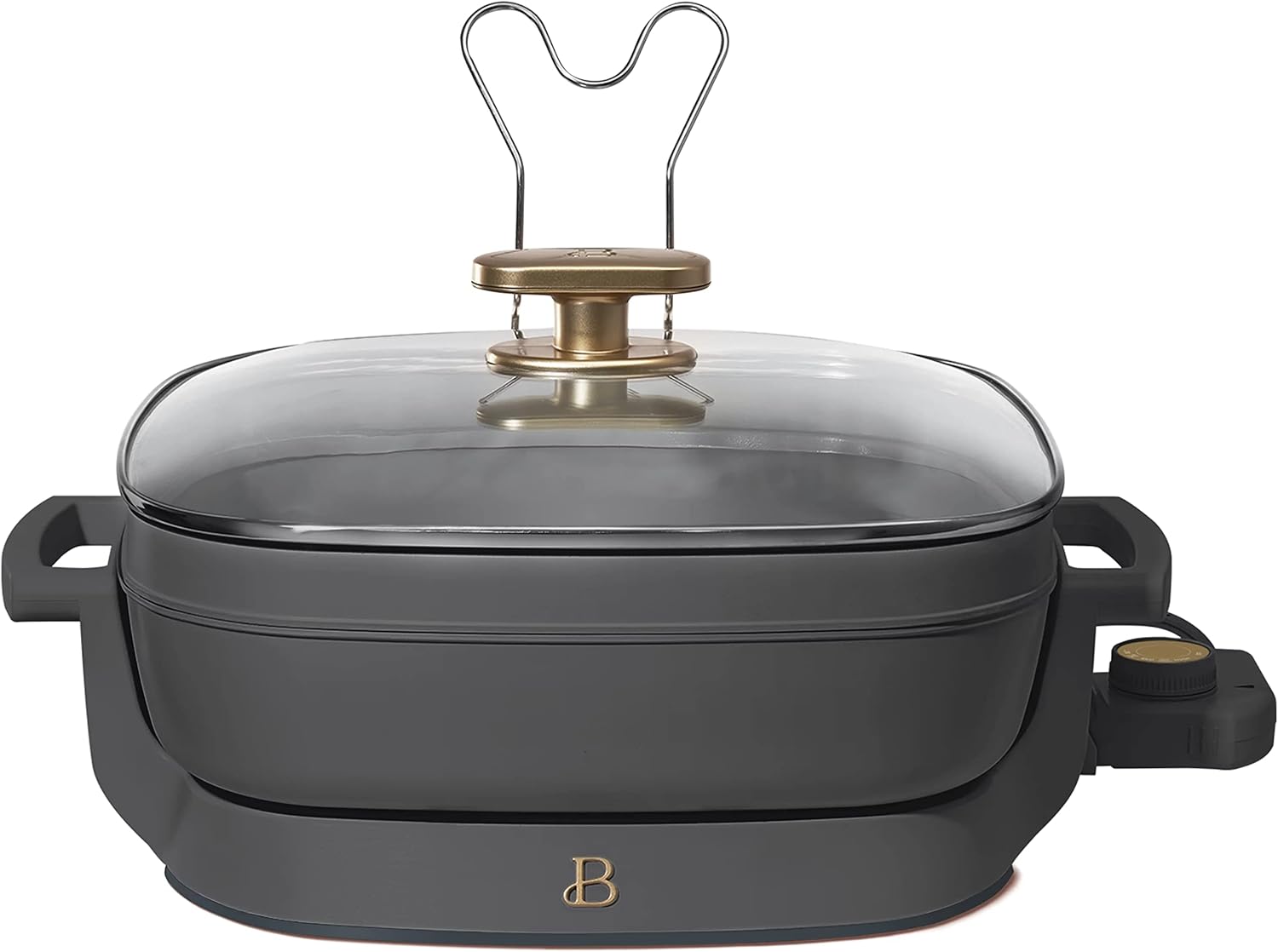 5-in-1 Electric Expandable Skillet, Oyster Gray, Up to 7 QT R625972