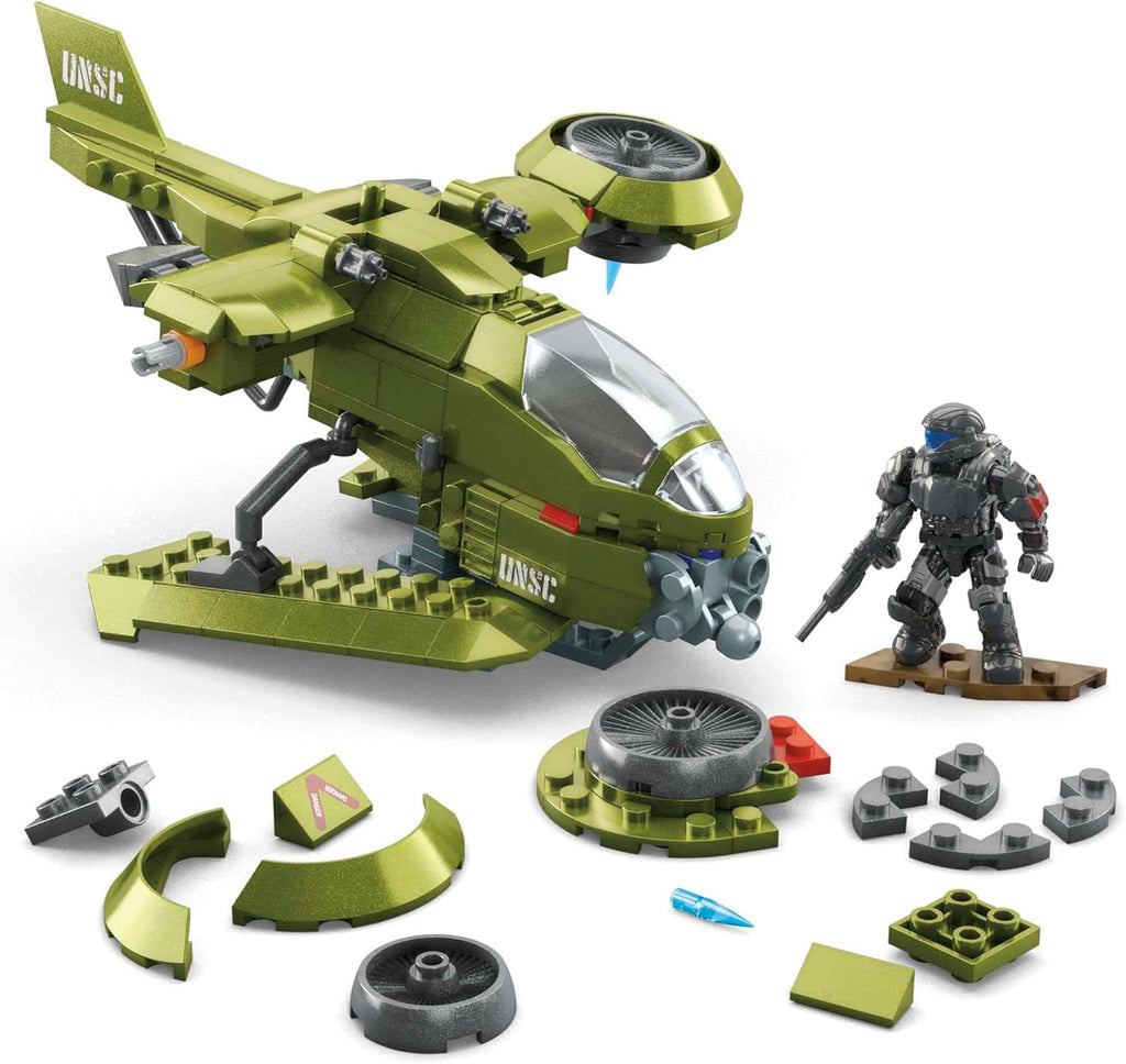 291 Piece UNSC Hornet Recon Aircraft Building Set with 2 Micro Action Figures X574467