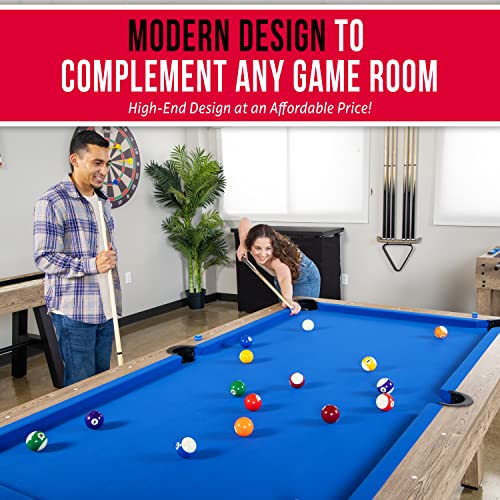 8 ft Pool Table with Wood Finish R201