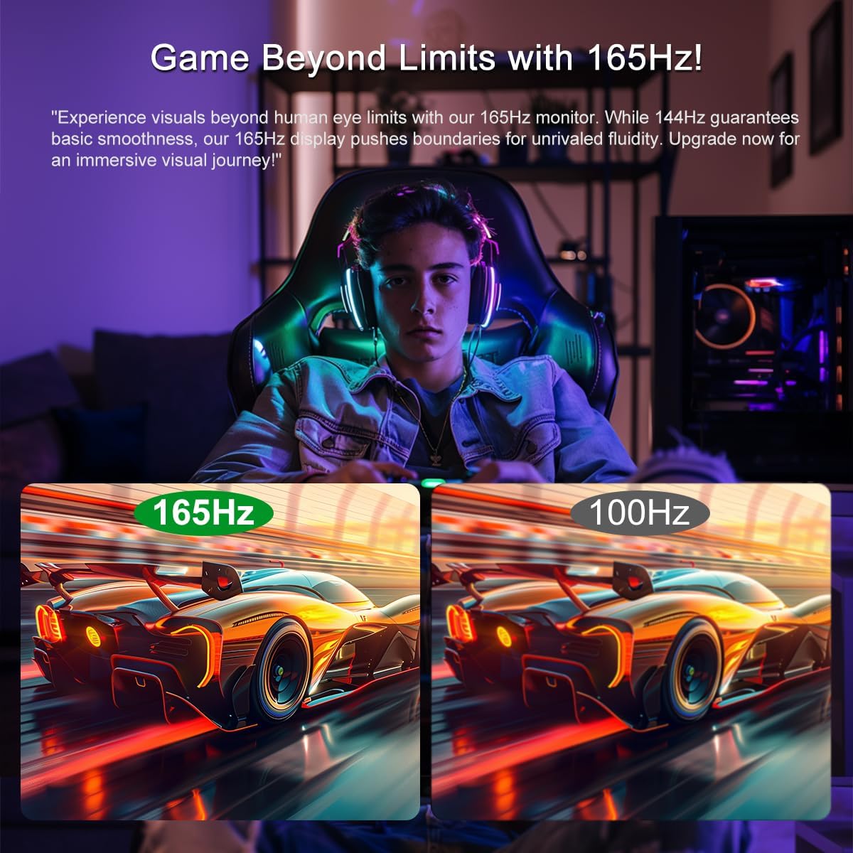 34 Inch Ultrawide Curved UWQHD 165Hz Frameless Gaming Monitor L964426