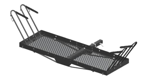 60 inch x 20 inch 500 lb. Capacity 2 in 1 Hitch Mount Cargo Carrier Rack and 2 Bike Rack Z980378