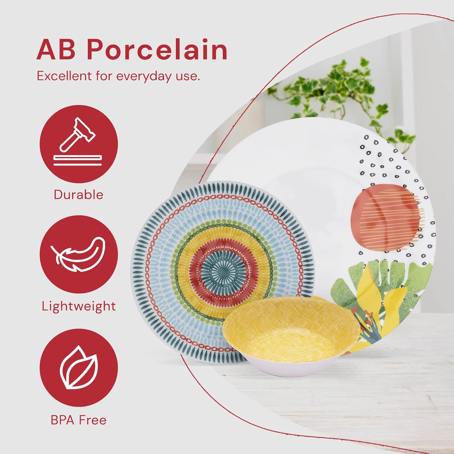 12-Piece Melamine Plates and Bowls Set R673266