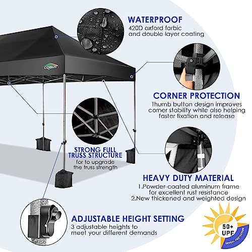 10x20 Heavy Duty Pop up Canopy Tent with 6 sidewalls White D595878