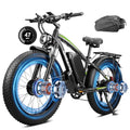 37MPH 3000W 23AH 7-Speed 26" Fat Tire Full Suspension Electric Bike W342