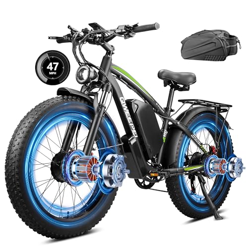 37MPH 3000W 23AH 7-Speed 26" Fat Tire Full Suspension Electric Bike W342