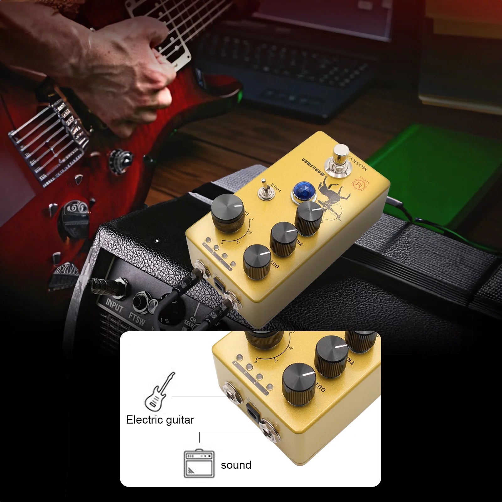 Overdrive/Preamp/Booster Pedal for Electric Guitar E72317