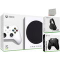 Xbox Series S Console with Carbon Black Controller, Gaming Headset and Cleaning Cloth Bundle X97429