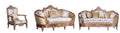Dark Cooper Wood Trim Victorian Sofa Set 3 A21205