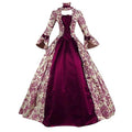 Victorian Rococo Dress Lace Trumpet Sleeve Vintage Dress K759