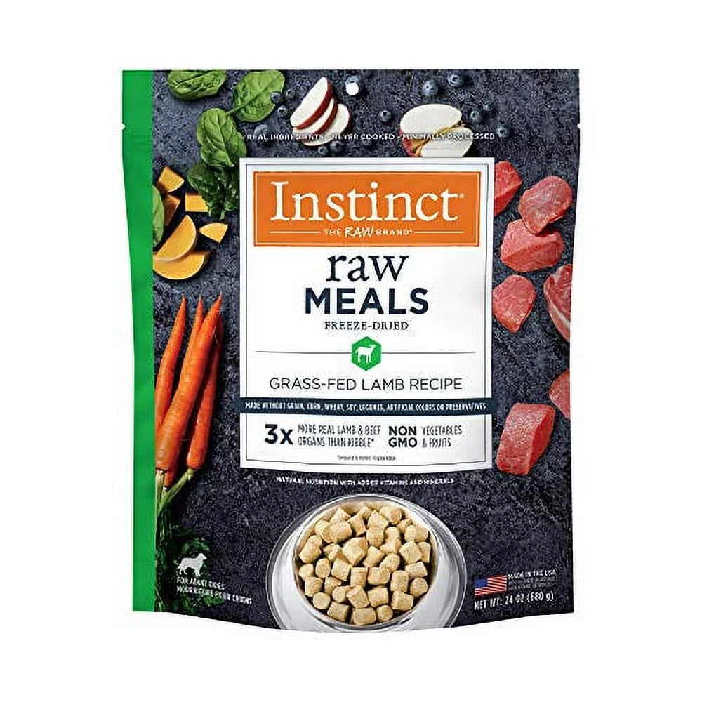 Freeze Dried Raw Grain Free Lamb Recipe Dog Food, 24 oz. Bag T964