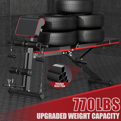 Adjustable Weight Bench with Leg Extension and Preacher Pad G8322