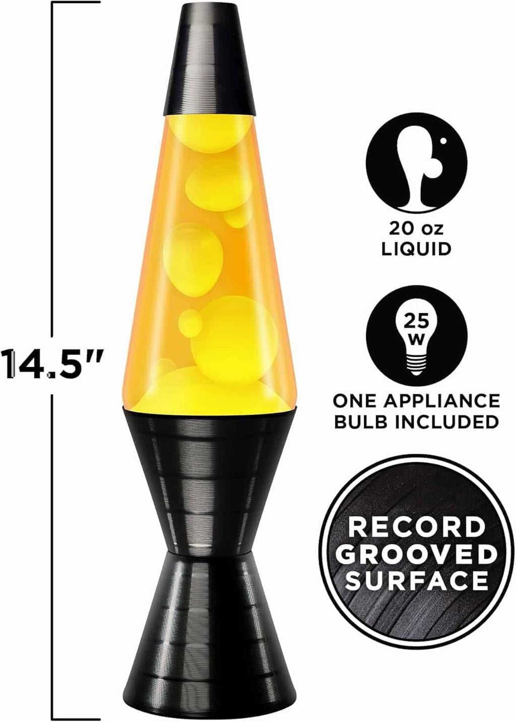 14.5'' Yellow Wax and Orange Liquid Motion Light P2324