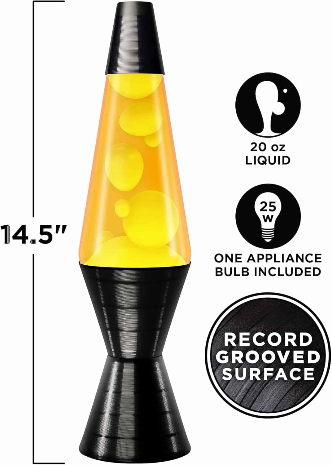 14.5'' Yellow Wax and Orange Liquid Motion Light P2324