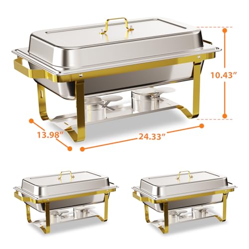 4 Pack 8QT 304 Stainless Steel Chafing Dish Set I21086