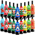 18 Pcs Christmas Knit Bottle Covers Thermocoolers for Cans Soda Beverages O455020