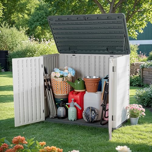 White 34 Cu. Ft. Outdoor Resin Storage Shed J654