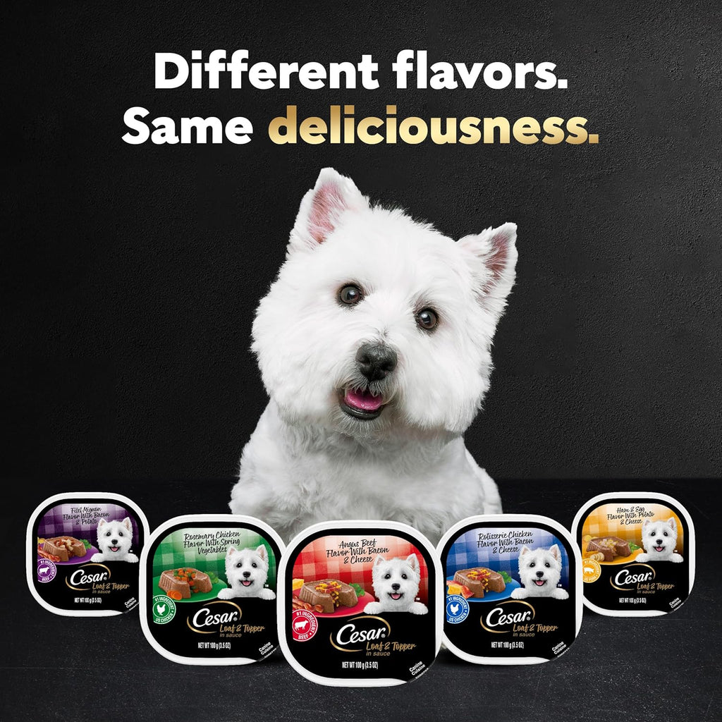 Soft Wet Dog Food Loaf in Sauce Variety Pack, 24 Trays, 3.5 oz K6264