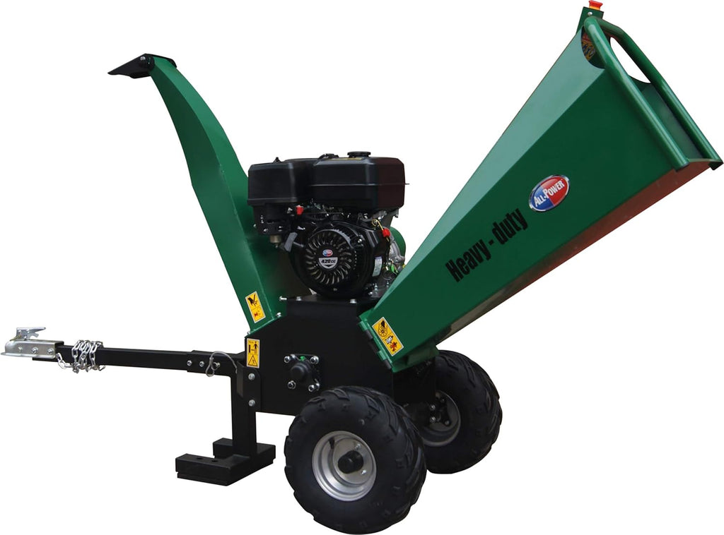 Heavy Duty Wood Chipper Shredder Mulcher, 15HP 420cc, 6 inch Cutting Capacity, Green/Black H63008