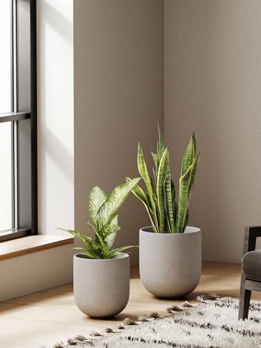 White Ceramic Plant Pots Set of 3 I223