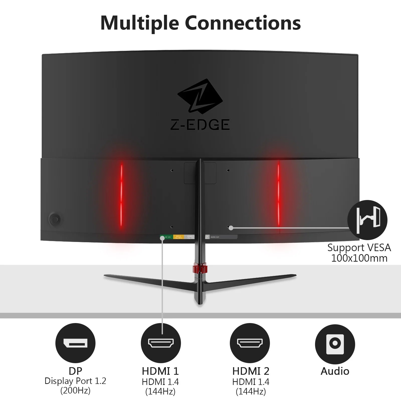 27-Inch LED Curved Gaming Monitor 200Hz 144Hz 1ms Full HD 1920x1080 U4411