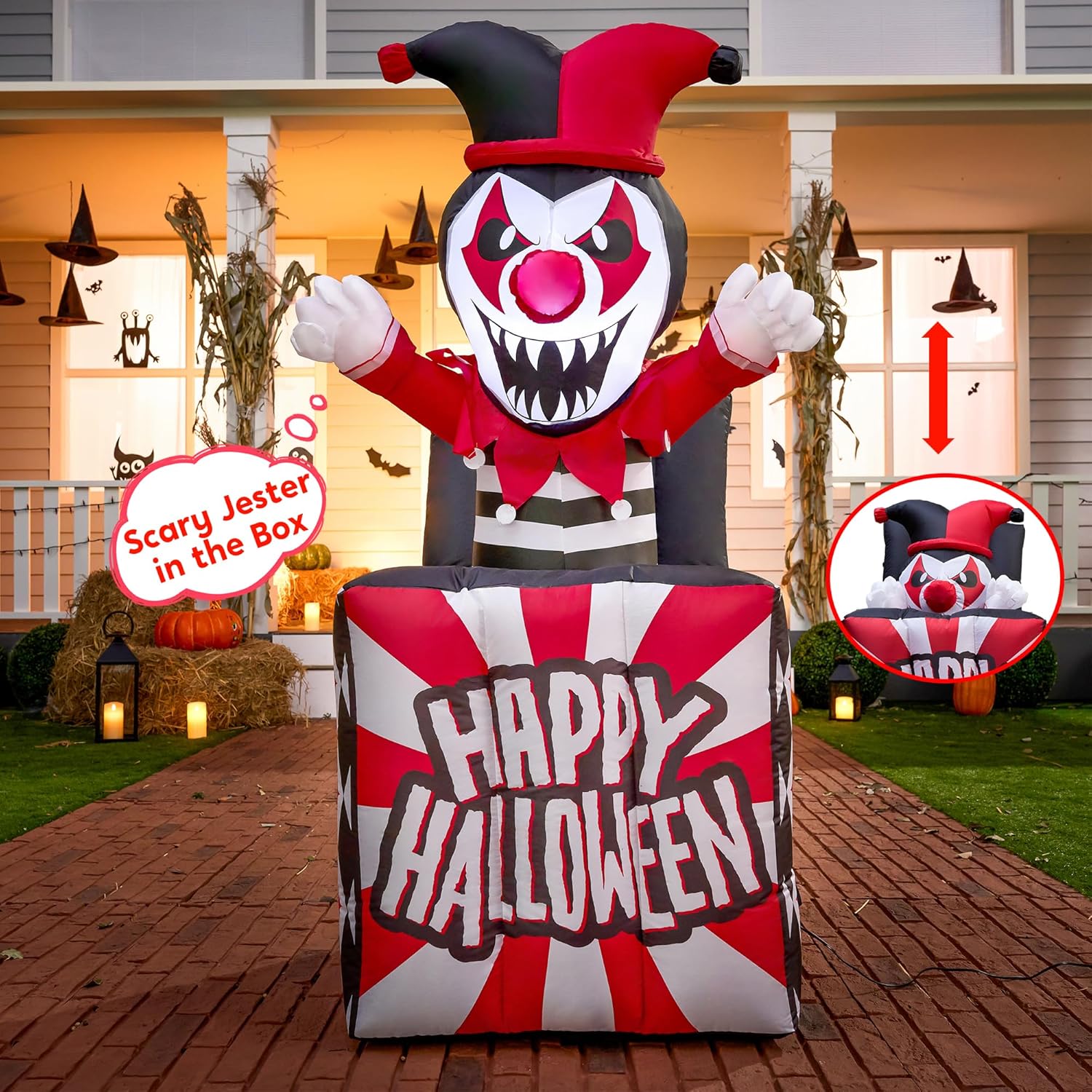 5 Ft Halloween Inflatable Decor with Built-in LEDs Y95120