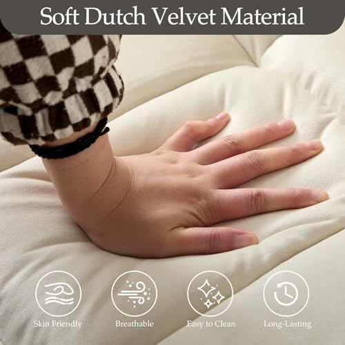 Light Grey Velvet Convertible Sleeper Sofa Couch Bed with USB T667