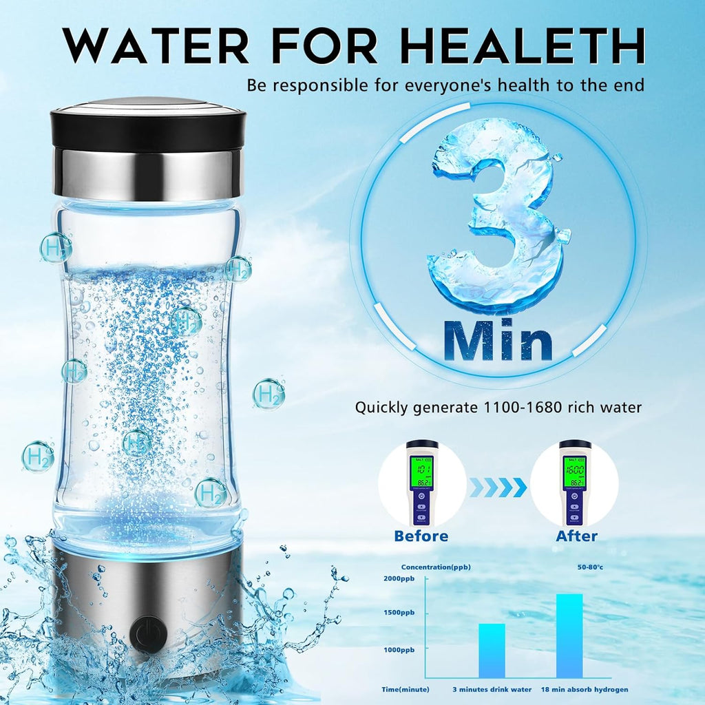 Portable Rechargeable Hydrogen Water Bottle Generator Q840706
