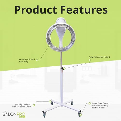 Compact Infrared Hair Color Processor & Dryer with Rolling Base V50971