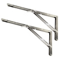 20" Heavy Duty Stainless Steel Folding Shelf Brackets, Pack of 2 R822