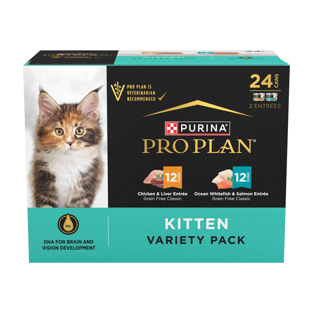 Grain-Free Chicken & Liver & Ocean Whitefish & Salmon Variety Pack Wet Kitten Food N960160