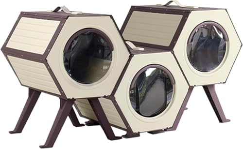 Weatherproof Insulated Cat House with Escape Door (4 Sets) E6630