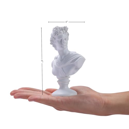 White Greek Head Bust Statue L4558