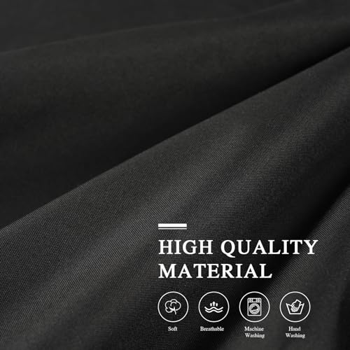 Black Queen Lightproof Bed Canopy Curtains O77539