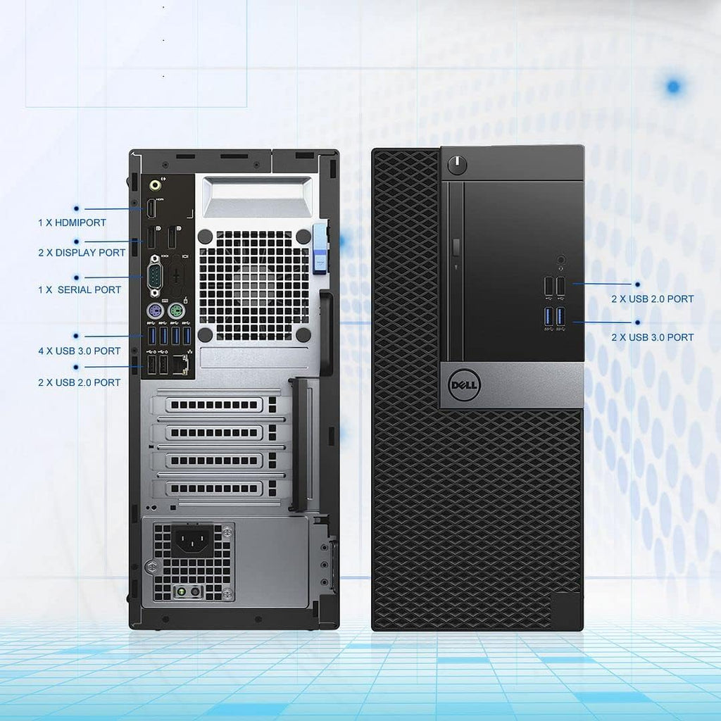 PC Tower Desktop Computer i5 6500 32GB DDR4 Ram 512GB M.2 NVMe SSD 1TB HDD Windows 10 Pro (Renewed) B992234