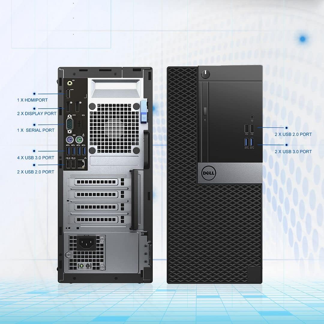 PC Tower Desktop Computer i5 6500 32GB DDR4 Ram 512GB M.2 NVMe SSD 1TB HDD Windows 10 Pro (Renewed) B992234