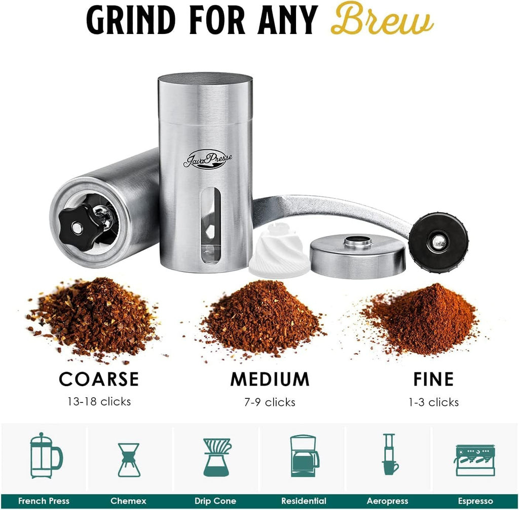 Manual Stainless Steel Coffee Grinder with Hand Crank O429