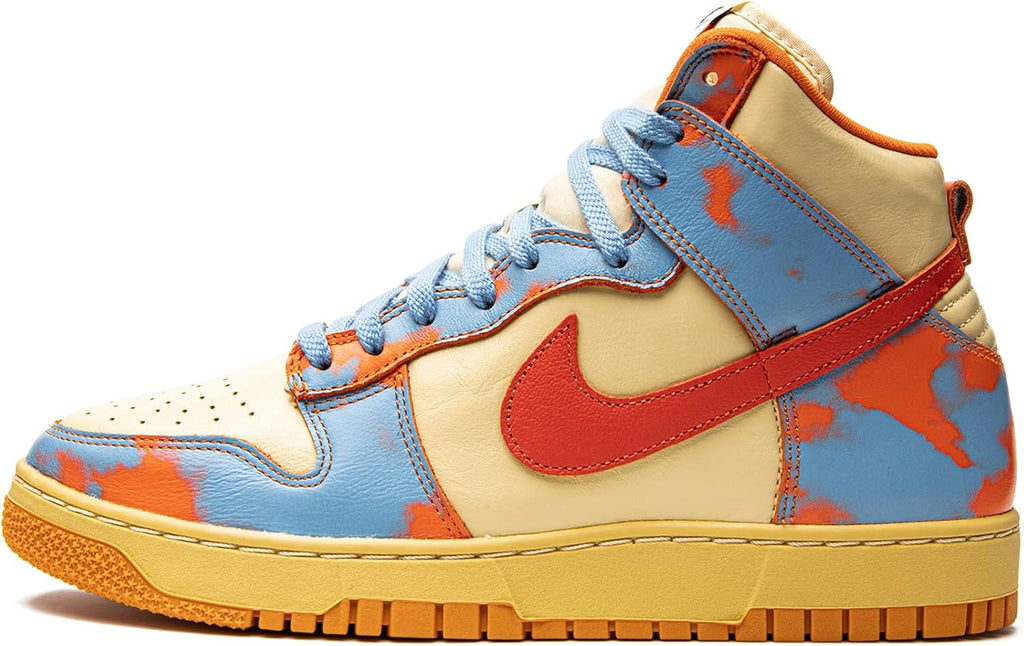 Orange Acid Wash High Top Sneakers Z120