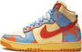 Orange Acid Wash High Top Sneakers Z120