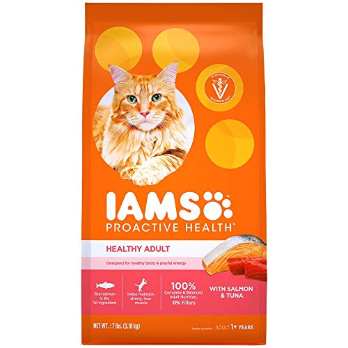 Adult Dry Cat Food with Salmon and Tuna 7 Pounds Q308247