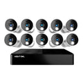 16 Channel 1TB DVR 10 Wired 1080p HD Spotlight Bullet Cameras Security Camera System C791550