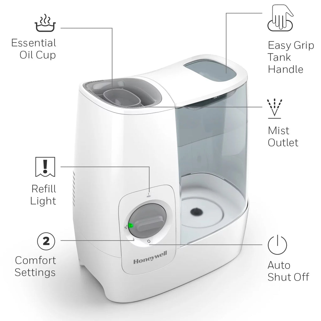 White 1 Gallon Warm Mist Humidifier C832934