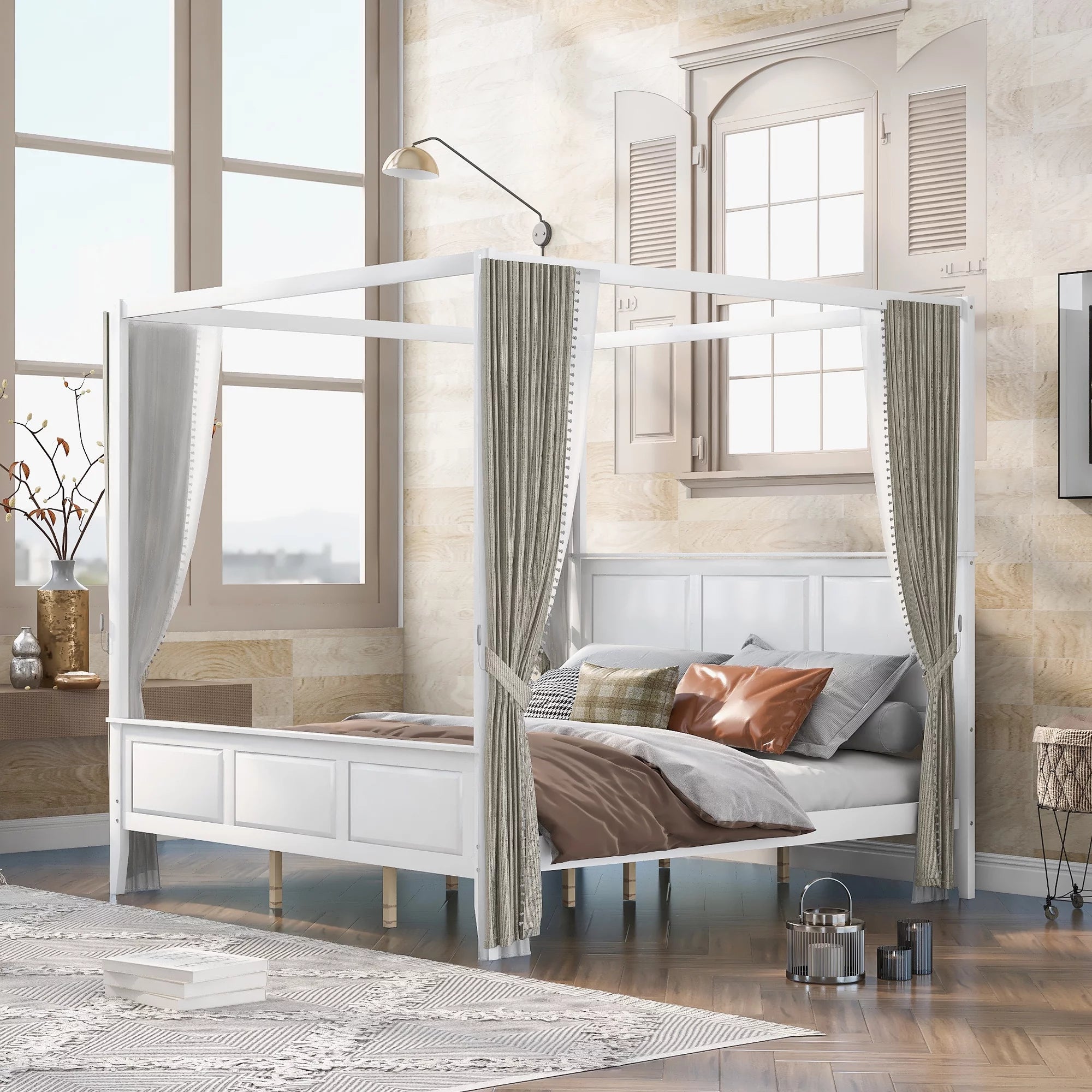 King Size Canopy Platform Bed M1788