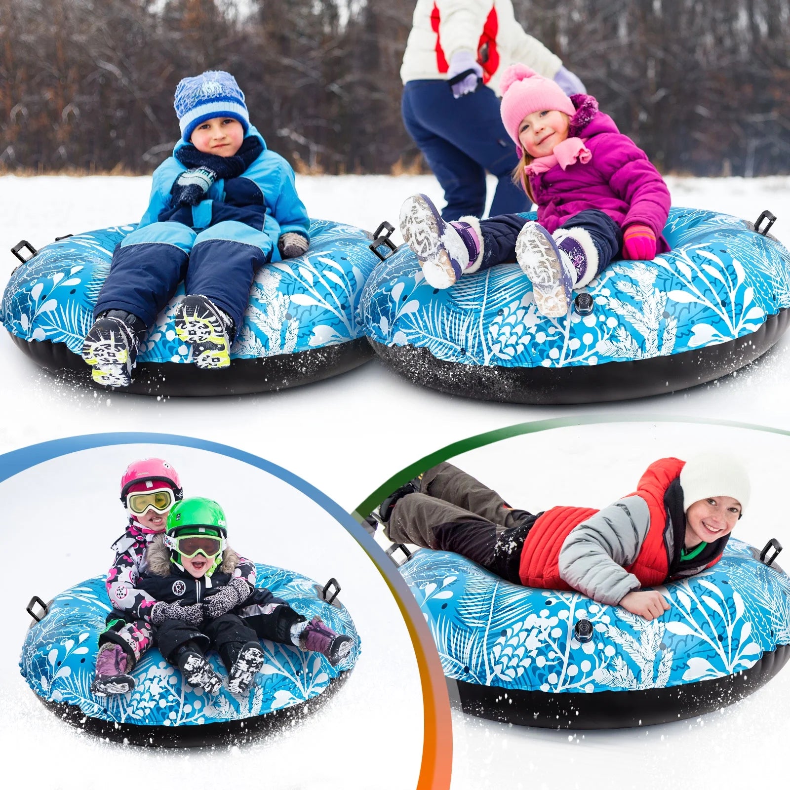 47-Inch Inflatable Snow Tube Sled L977301