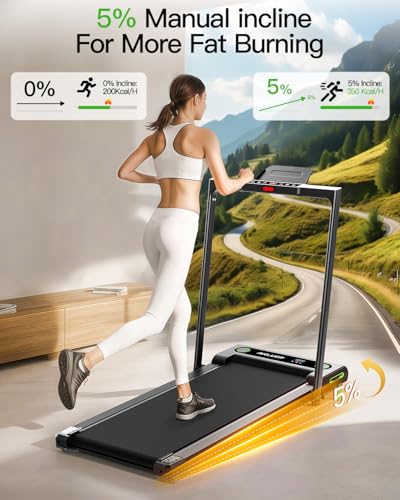 2.5 HP Under Desk Treadmill with Remote Control and LED Display Q75704