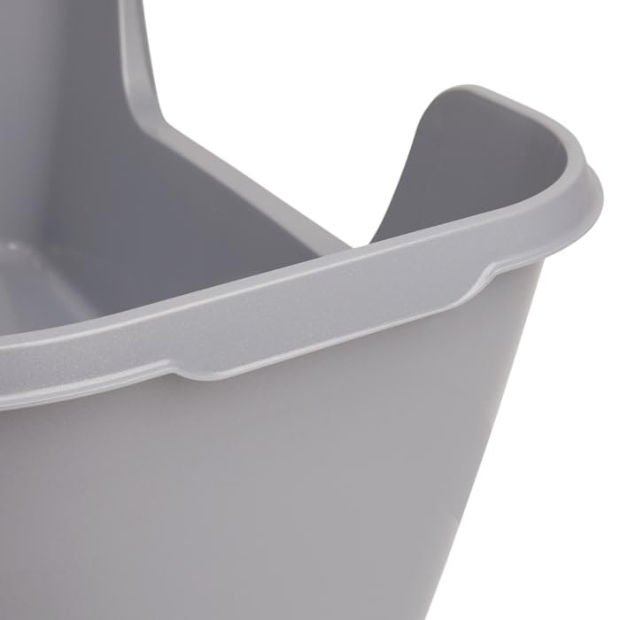 Grey High-Back Corner Litter Box E296