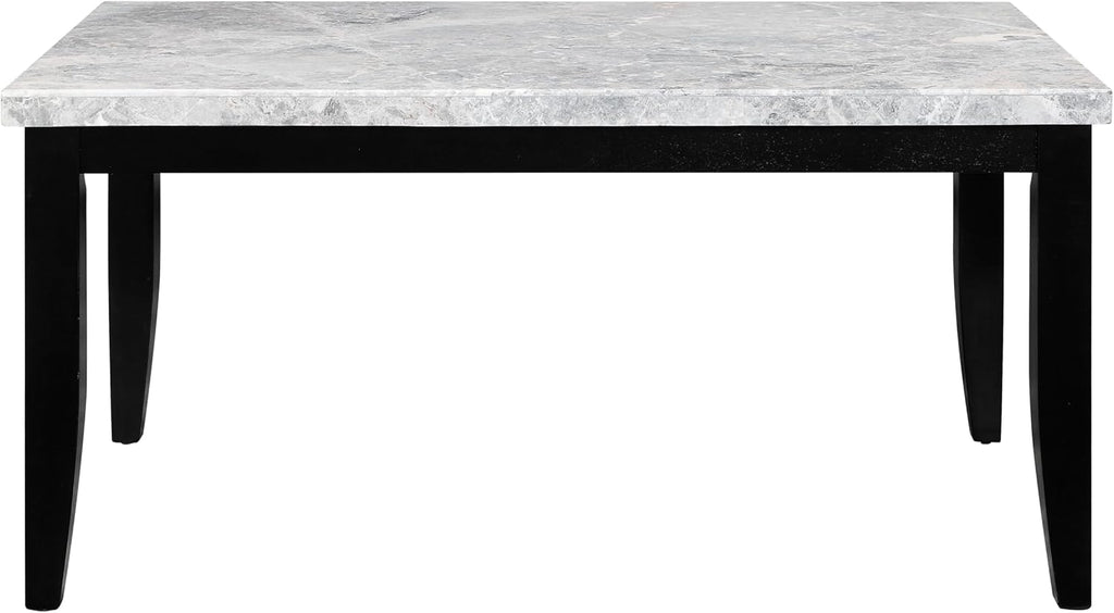 Rectangular Marble Top Dining Table in Black I765